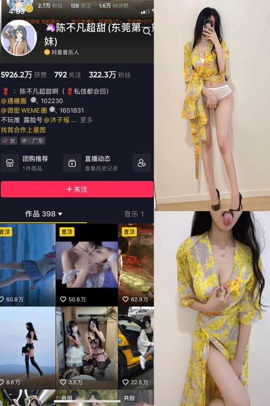 抖音 陈不凡超甜 微密圈  NO.027期 【10P】最新至：2023.6.2-岛屿电鸽微密圈-全网最全抖音网红高质量总站