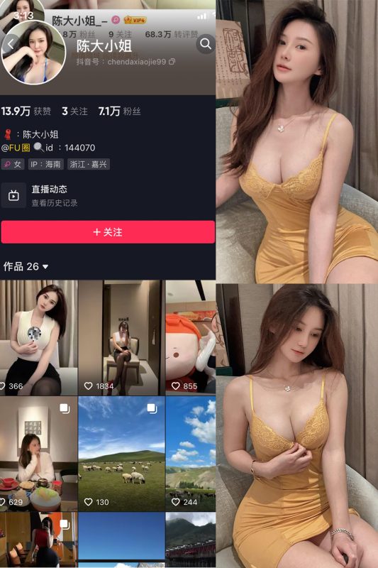 抖音 陈大小姐 微密圈  NO.002期 【71P4V】最新至：2024.6.30-岛屿电鸽微密圈-全网最全抖音网红高质量总站