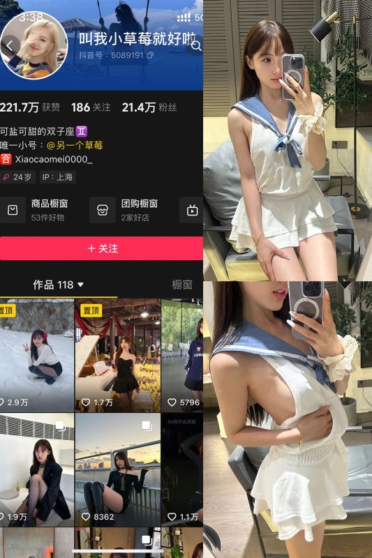 抖音 叫我草莓就好啦 微密圈 NO.005期 【18P4V】最新至：2024.11.17-岛屿电鸽微密圈-全网最全抖音网红高质量总站