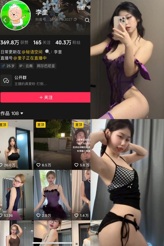 抖音 李奎 秘语空间 NO.003期 【2P12V】最新至：2025.6.8-岛屿电鸽微密圈-全网最全抖音网红高质量总站