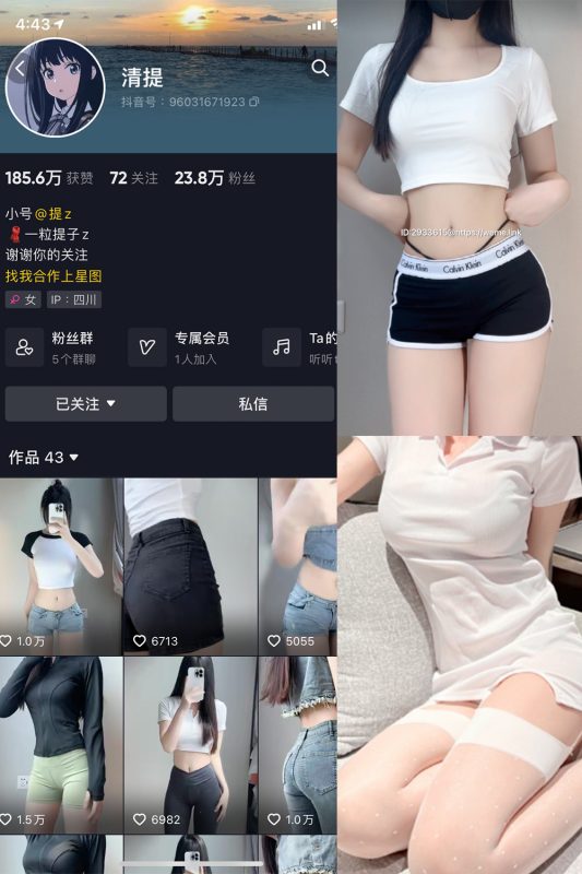 抖音 清提 微密圈  NO.003期 【23P4V】最新至：2023.7.5-岛屿电鸽微密圈-全网最全抖音网红高质量总站