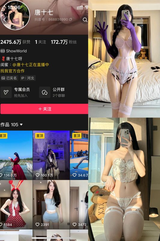 抖音 唐十七 秘语空间 NO.001期 【34P】-岛屿电鸽微密圈-全网最全抖音网红高质量总站