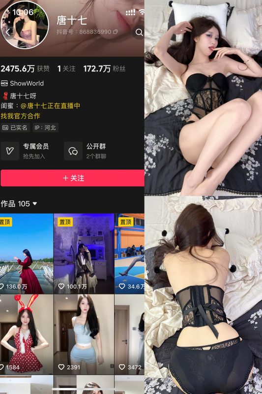 抖音 唐十七 秘语空间 NO.013期 【10P】-岛屿电鸽微密圈-全网最全抖音网红高质量总站