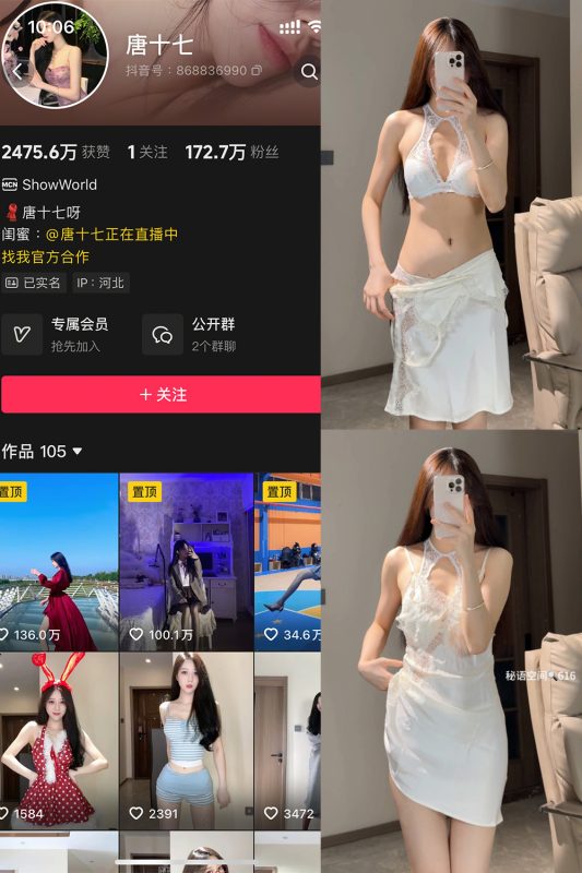 抖音 唐十七 秘语空间 NO.014期 【16P】最新至：2025.10.11-岛屿电鸽微密圈-全网最全抖音网红高质量总站