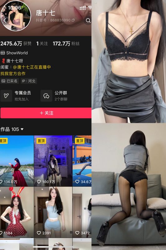 抖音 唐十七 秘语空间 NO.018期 【16P】最新至：2025.10.20-岛屿电鸽微密圈-全网最全抖音网红高质量总站