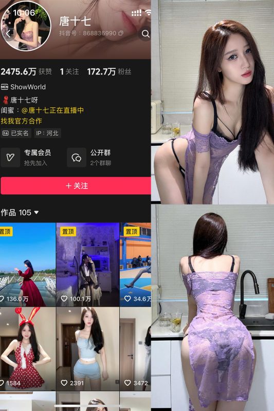 抖音 唐十七 秘语空间 NO.020期 【10P】-岛屿电鸽微密圈-全网最全抖音网红高质量总站