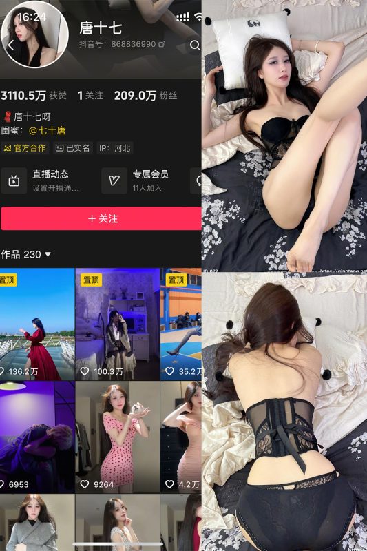 抖音 唐十七 轻糖乐园  NO.002期 【23P】-岛屿电鸽微密圈-全网最全抖音网红高质量总站