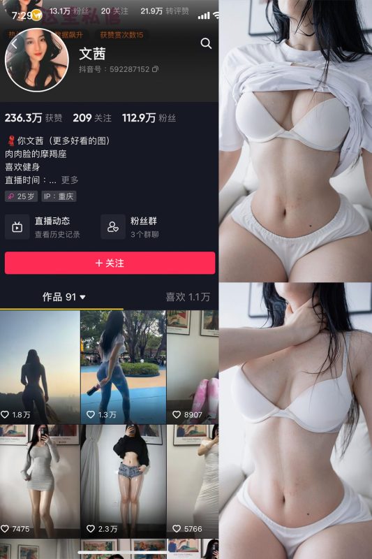 抖音 文茜 微密圈  NO.002期 【43P】-岛屿电鸽微密圈-全网最全抖音网红高质量总站
