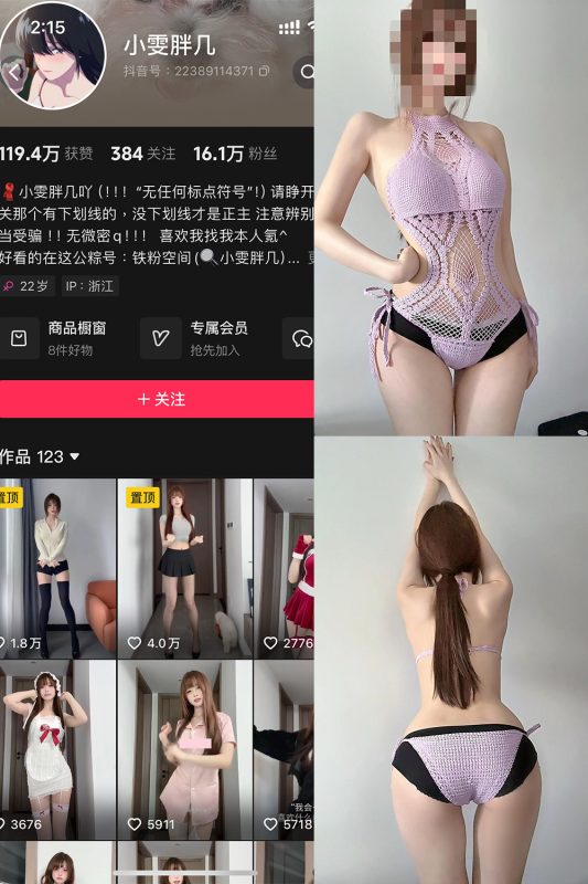 抖音 小雯胖几 铁粉空间 NO.005期 【9P】最新至：2025.4.3-岛屿电鸽微密圈-全网最全抖音网红高质量总站