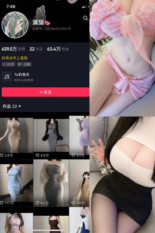 抖音 瀛猫 微密圈  NO.007期 【15P4V】最新至：2023.6.13-岛屿电鸽微密圈-全网最全抖音网红高质量总站