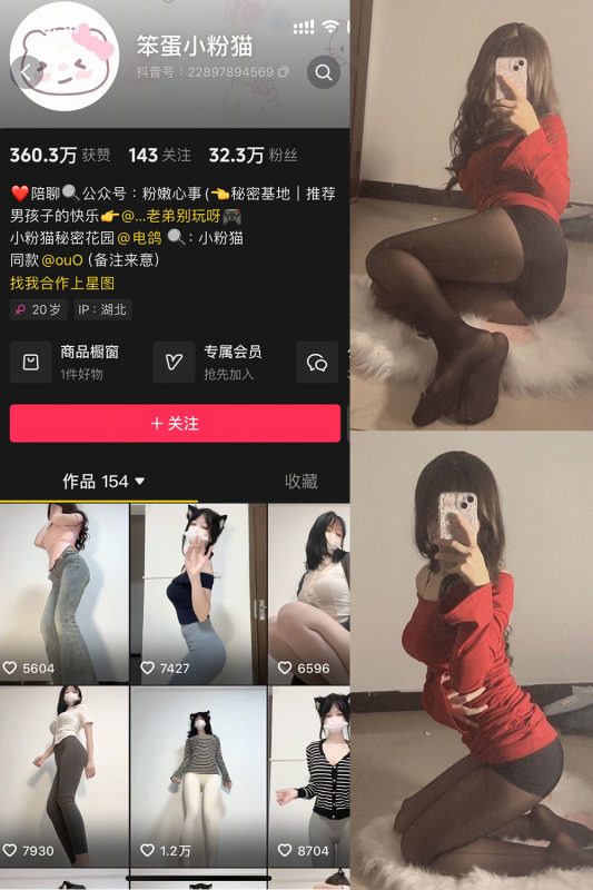抖音 笨蛋小粉猫 微密圈  NO.002期 【14P7V】最新至：2025.3.12-岛屿电鸽微密圈-全网最全抖音网红高质量总站